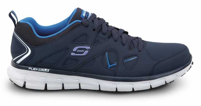 alternate view #2 of: SKECHERS Work SSK605NVBL David, Men's, Navy, Athletic Style, MaxTRAX Slip Resistant, Soft Toe Work Shoe