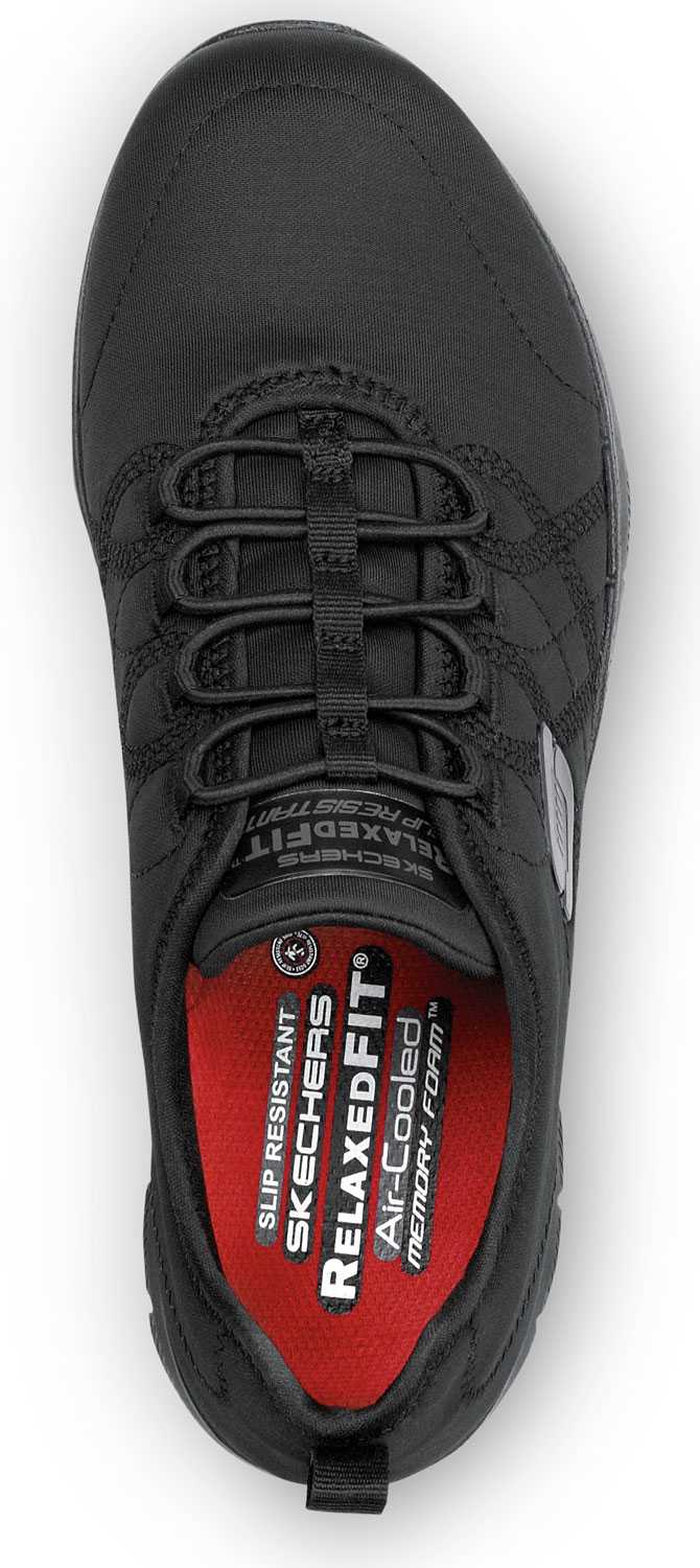 alternate view #4 of: SKECHERS Work SSK8348BLK Alex, Women's, Black, Athletic Style, MaxTRAX Slip Resistant, Soft Toe Work Shoe