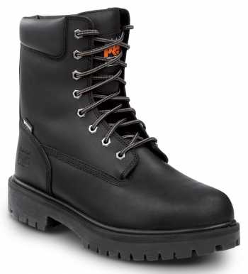 Timberland PRO STMA1WDU 8IN Direct Attach Men's, Black, Steel Toe, EH, MaxTRAX Slip Resistant, WP Boot