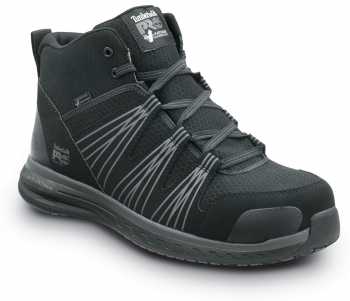 Timberland PRO STMA2BX1 Powerdrive, Men's, Black, Comp Toe, EH, MaxTRAX Slip Resistant High Hiker