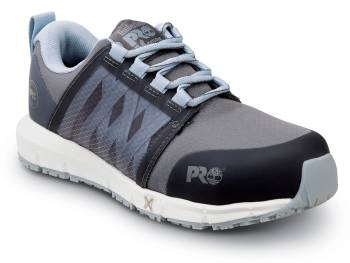 Timberland PRO STMA4279 Radius, Womens, Grey Ripstop Nylon, Comp Toe, EH, MaxTRAX Slip Resistant Work Athletic