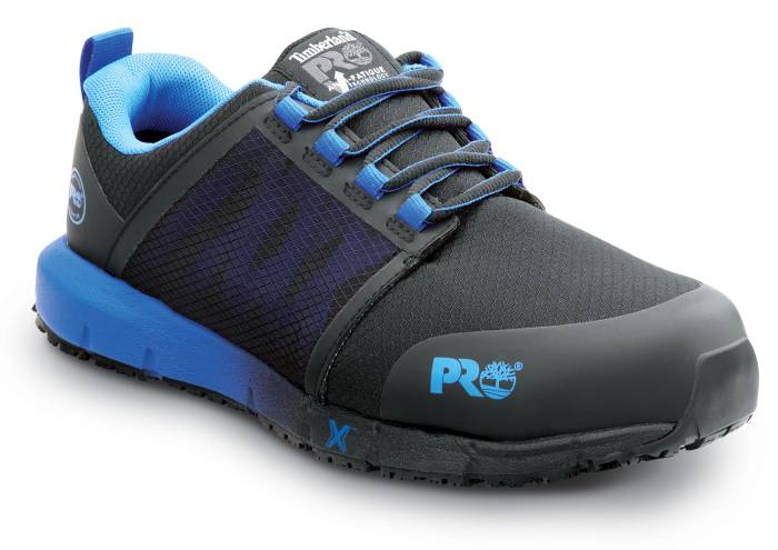 view #1 of: Men's Black/Blue Pop Radius MaxTRAX® Composite Toe Athletic