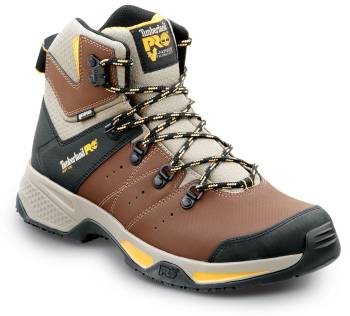 Men's Brown/Golden Yellow Switchback MaxTRAX® Soft Toe Waterproof Hiker