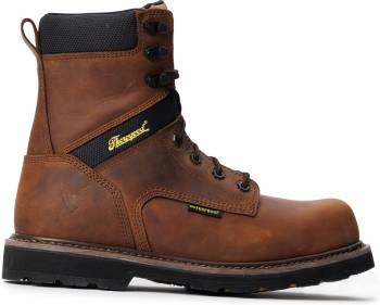 Thorogood TG804-4243 Jobsite, Men's, Brown, Comp Toe, EH, WP, Slip Resistant, 8 Inch, Work Boot