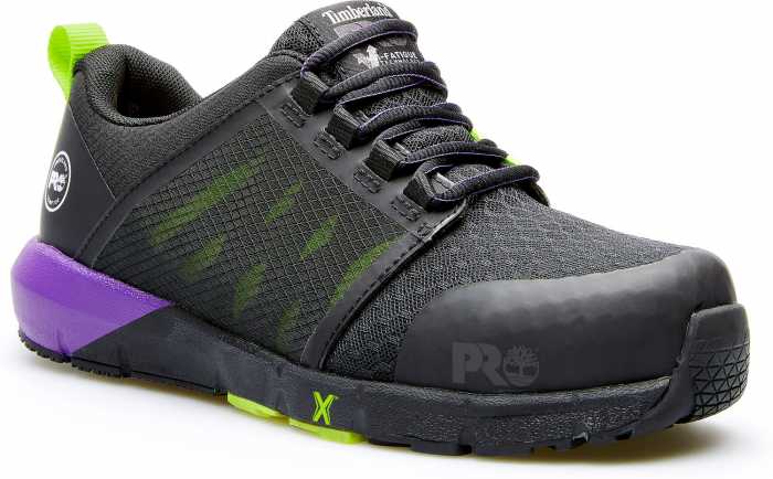 view #1 of: Timberland PRO TMA2844 Radius, Women's, Black/Purple, Comp Toe, EH, Low Athletic