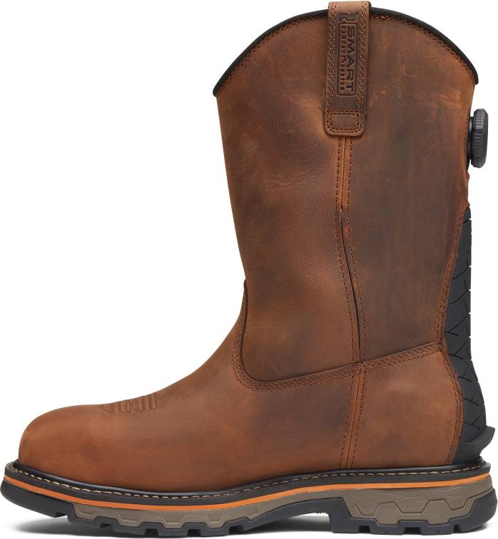 alternate view #3 of: Timberland PRO True Grit TMA66JQEM4, Men's, Brown, BOA Fit System, Comp Toe, EH, WP, Slip Resistant, Pull On, Work Boot