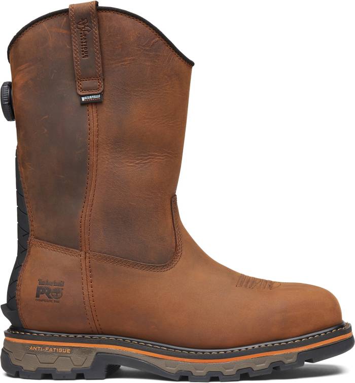 alternate view #2 of: Timberland PRO True Grit TMA66JQEM4, Men's, Brown, BOA Fit System, Comp Toe, EH, WP, Slip Resistant, Pull On, Work Boot