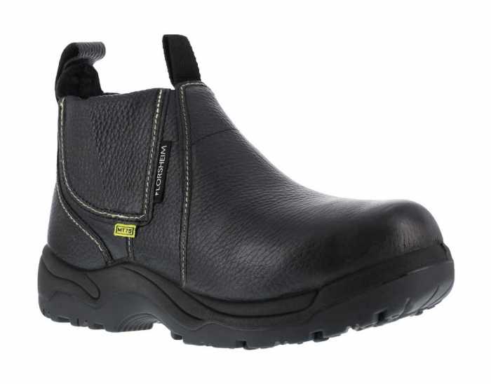 view #1 of: Florsheim WGFE690 Black, Men's,  Steel Toe, Internal Met Guard, EH, Quick Release 6 Inch Work Boot