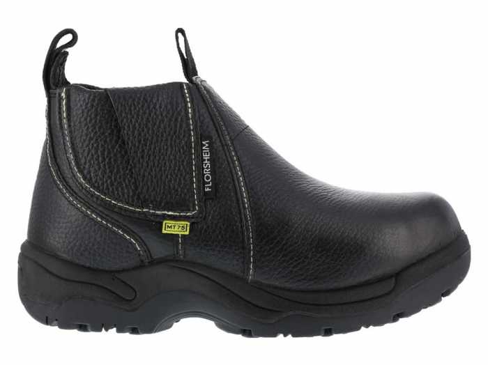 alternate view #2 of: Florsheim WGFE690 Black, Men's,  Steel Toe, Internal Met Guard, EH, Quick Release 6 Inch Work Boot