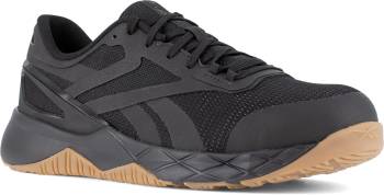 Reebok Work WGRB3317 Nanoflex TR, Men's, Black, Comp Toe, EH, Slip Resistant, Low Athletic, Work Shoe