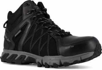 Reebok Work WGRB3401 Trailgrip, Men's, Black/Grey, Alloy Toe, EH, WP, Mid High Athletic