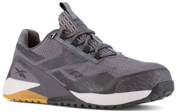 Reebok Work WGRB3481 Nano X1 Adventure Work, Men's, Grey/Black, Comp Toe, SD, Slip Resistant, Athletic, Work Shoe