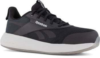 Reebok Work WGRB358 DMXair Comfort+, Women's, Black/White, Comp Toe, EH, Slip Resistant, Low Athletic, Work Shoe