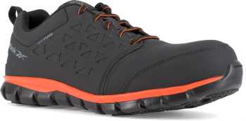 Reebok Work WGRB4050 Sublite Cushion Work, Men's, Black, Comp Toe, EH, Low Athletic Work Shoe