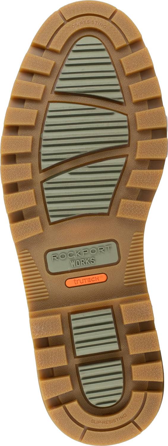 alternate view #4 of: Rockport Work WGRK6710 Mocassin, Men's, Brown, Alloy Toe, EH, WP, Slip Resistant, Mid Cut, Work Boot