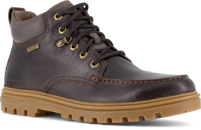 view #1 of: Rockport Work WGRK6710 Mocassin, Men's, Brown, Alloy Toe, EH, WP, Slip Resistant, Mid Cut, Work Boot