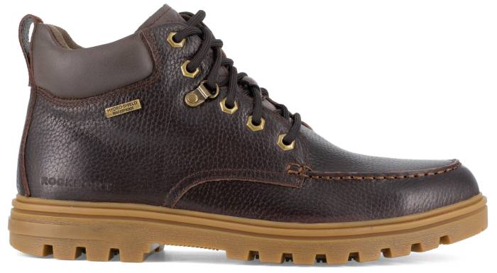 alternate view #2 of: Rockport Work WGRK6710 Mocassin, Men's, Brown, Alloy Toe, EH, WP, Slip Resistant, Mid Cut, Work Boot