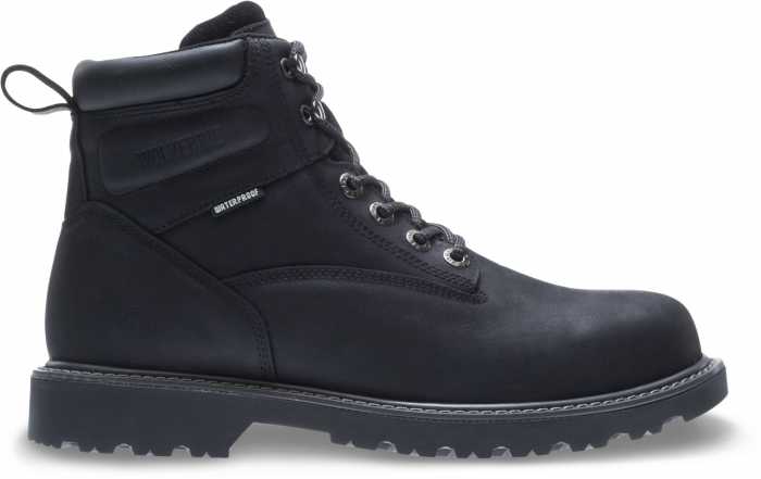 alternate view #2 of: Wolverine WW10694 Floorhand, Men's, Black, Steel Toe, EH, WP, 6 Inch Boot