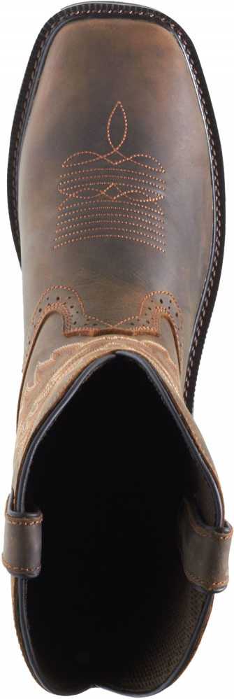 alternate view #4 of: Wolverine WW10702 Men's Rancher, Dark Brown/Rust, Square Toe Steel Toe, EH, Pull On Boot