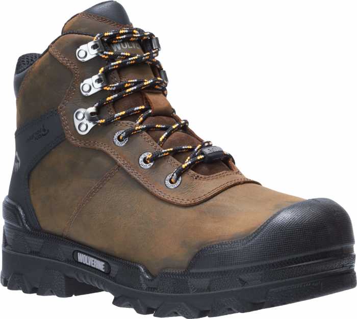 view #1 of: Wolverine WW10942 Warrior, Men's, Dark Coffee, Comp Toe, EH, Mt, WP Hiker