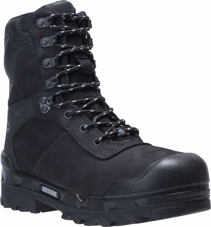 view #1 of: Wolverine W191044 Warrior, Men's, Black, CarbonMAX Toe, EH, PR, WP, SR, 8 Inch