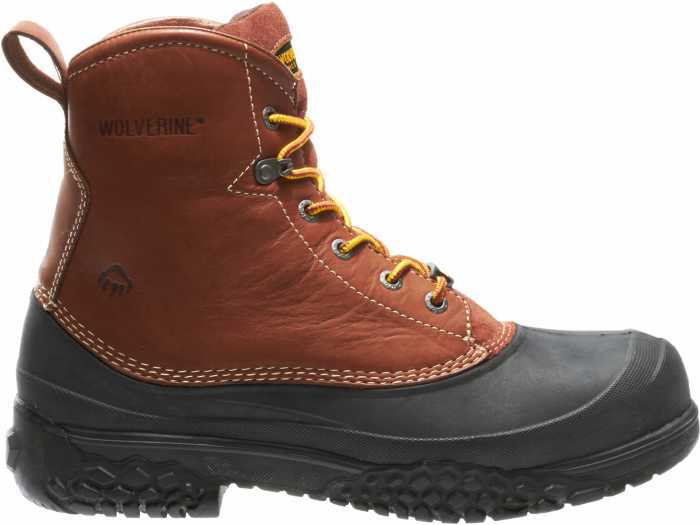 alternate view #2 of: Wolverine WW5698 SwampMonster Brown, Steel Toe, EH, Waterproof Men's 6 Inch Work Boot