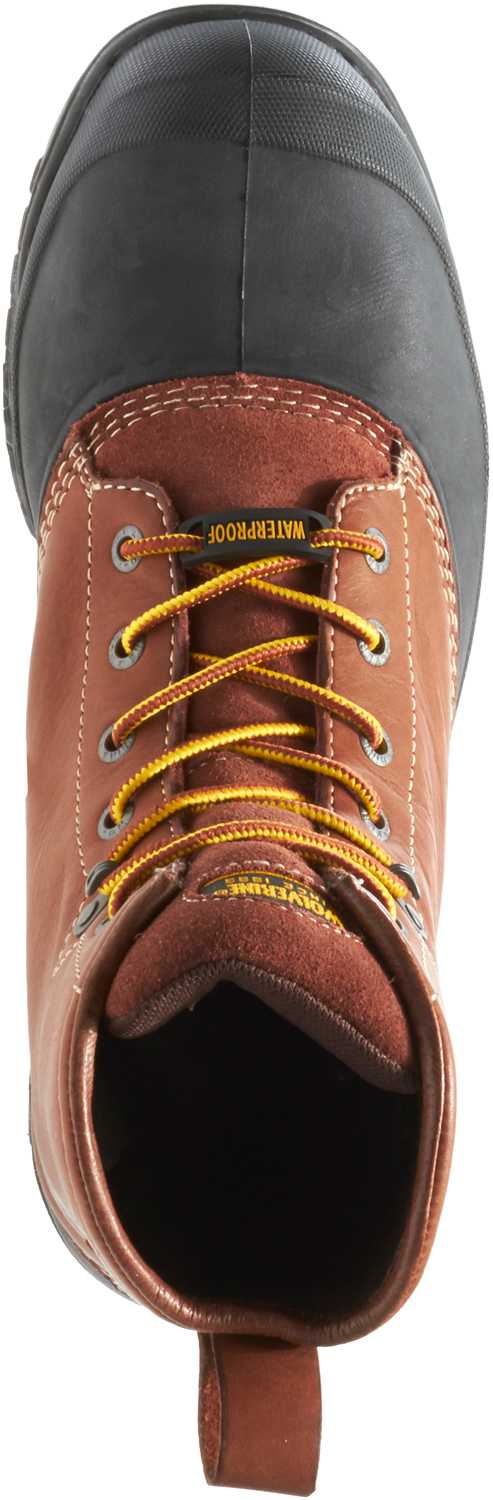alternate view #4 of: Wolverine WW5698 SwampMonster Brown, Steel Toe, EH, Waterproof Men's 6 Inch Work Boot